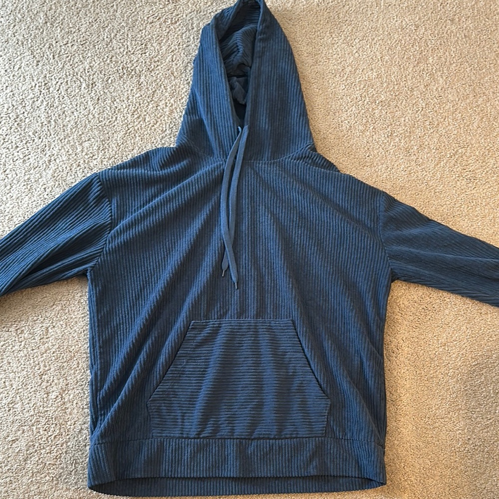 Men's Blue Hooded Sweater